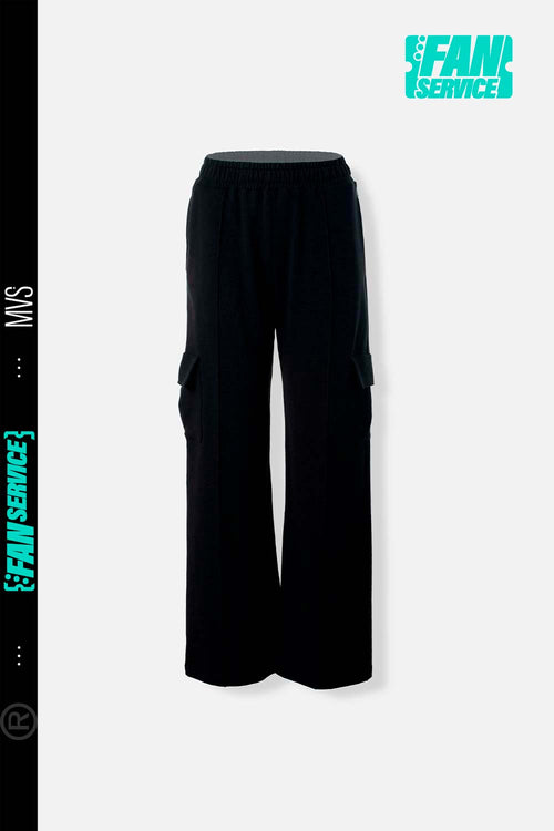 Card slide image -  JOGGER DE MOVIES TIPO CARGO NEGRO PARA MUJER