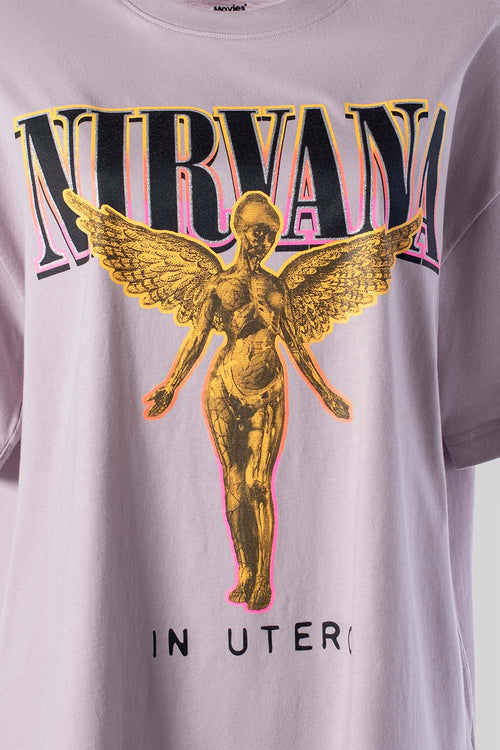Card slide image -  CAMISETA DE NIRVANA MANGA CORTA COLOR LIRIO PARA MUJER