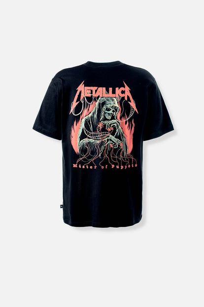  CAMISETA DE METALLICA MANGA CORTA NEGRA PARA HOMBRE