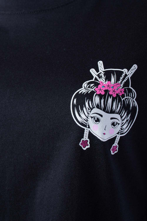Card slide image -  CAMISETA DE MOVIES MANGA CORTA NEGRA PARA MUJER