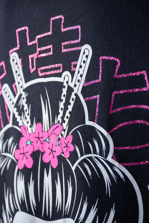 Card slide image -  CAMISETA DE MOVIES MANGA CORTA NEGRA PARA MUJER