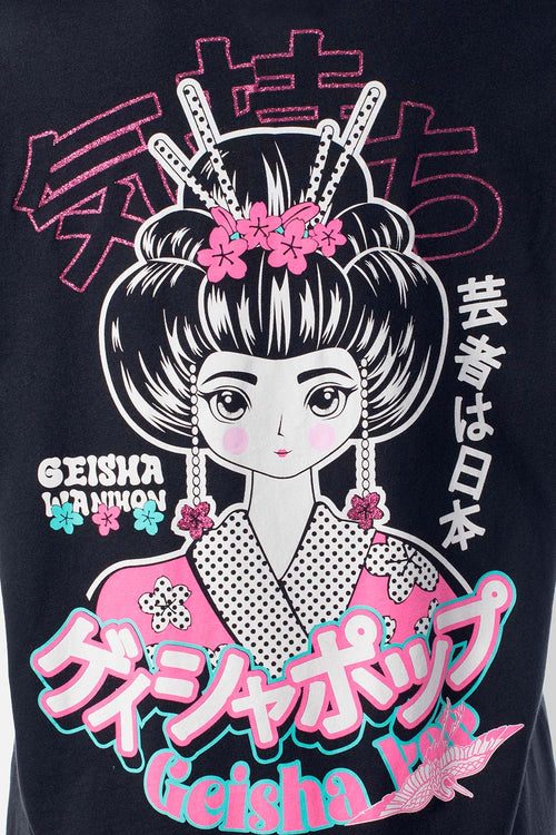 Card slide image -  CAMISETA DE MOVIES MANGA CORTA NEGRA PARA MUJER