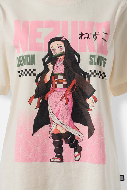 CAMISETA DE DEMON SLAYER REGULAR FIT PARA MUJER